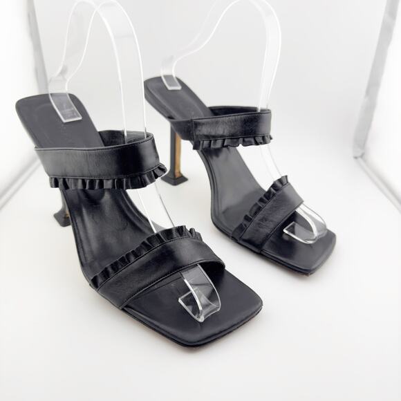 BY FAR‎ Black Square Toe Heels - Picture 7 of 11